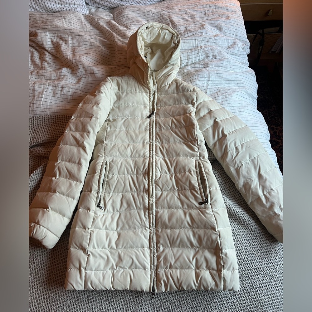 Benetton Women's Down Filled Off-White Puffer Jacket
